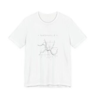 nashville grid t shirt | minimalist city map apparel | nostalgic city tee