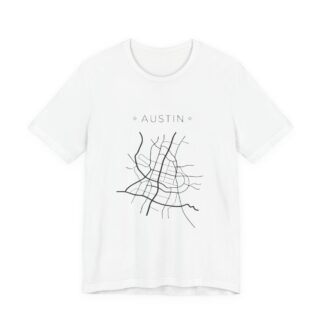 austin grid t shirt | minimalist city map apparel | nostalgic city tee