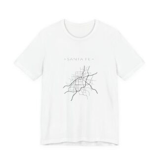 sante fe grid t shirt | minimalist city map apparel | nostalgic city tee