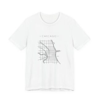 chicago city grid t shirt | minimalist city map apparel | nostalgic city tee