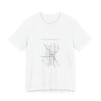 milwaukee grid t shirt | minimalist city map apparel | nostalgic city tee