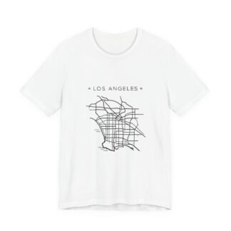 los angeles city grid t shirt | minimalist city map apparel | nostalgic city tee