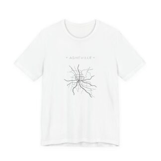 asheville grid t shirt | minimalist city map apparel | nostalgic city tee