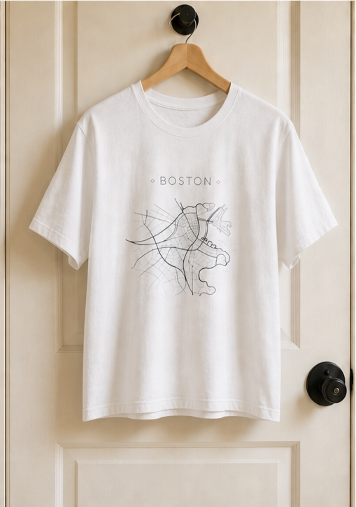 boston city map tshirt style match 04 bottom left boston city map tshirt style match 04 bottom left