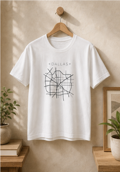 dallas city map tshirt style match 04 bottom right dallas city map tshirt style match 04 bottom right